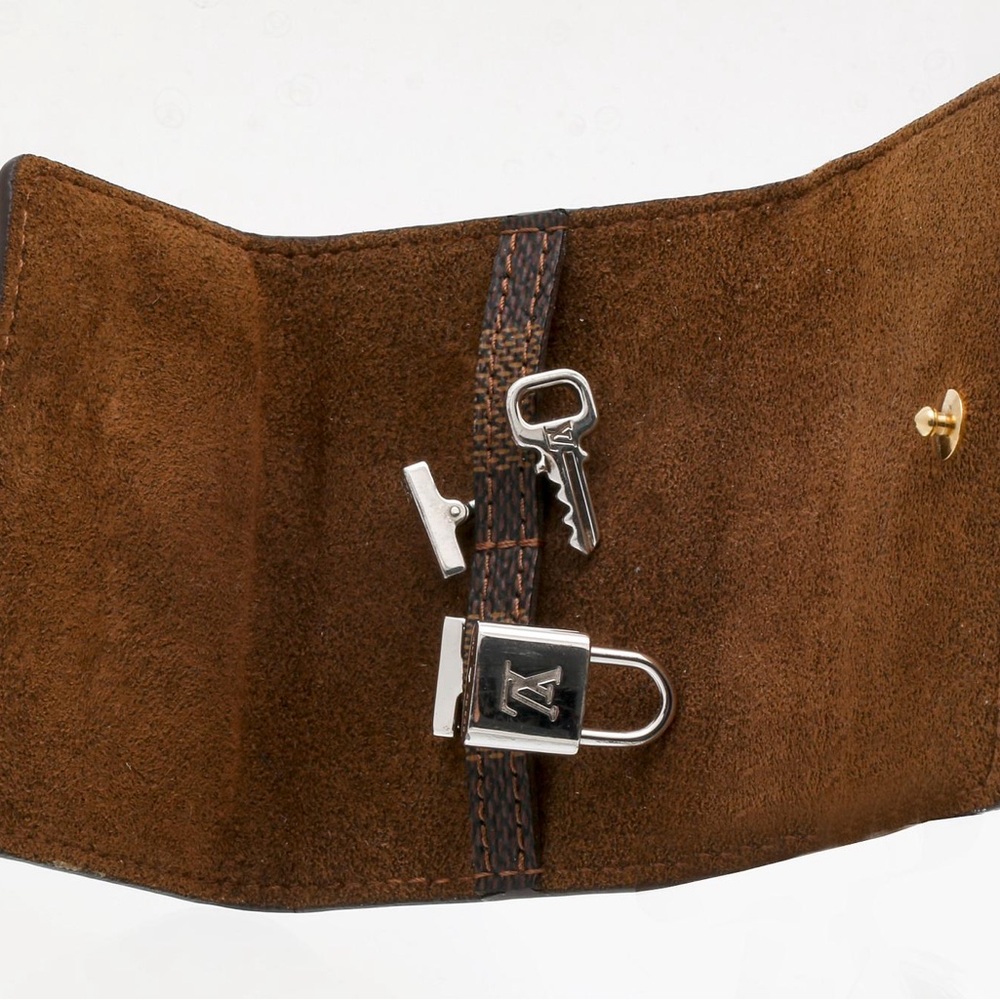 Louis Vuitton Brown and Gold Cufflinks Travel Case - Picture 7 of 7